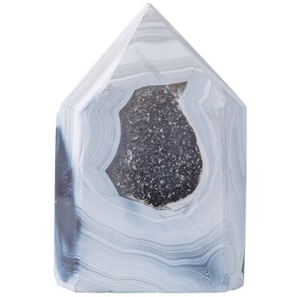 White Agate Polished Point - Small - Crystal Nest