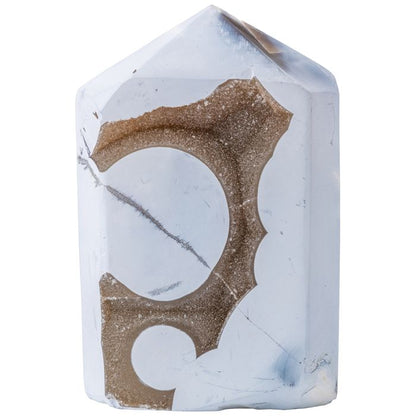 White Agate Polished Point - Medium - Crystal Nest