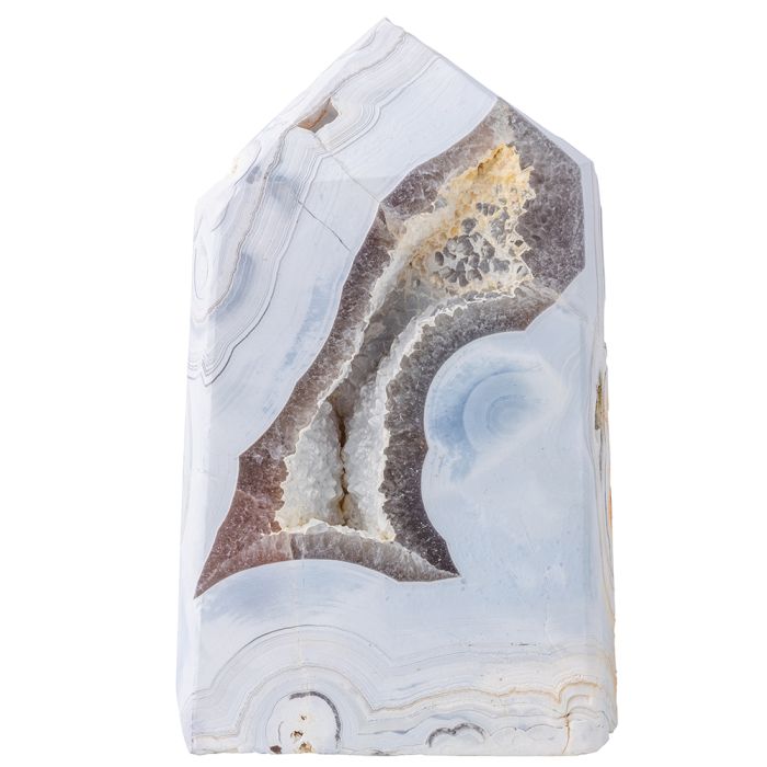 White Agate Polished Point - Large