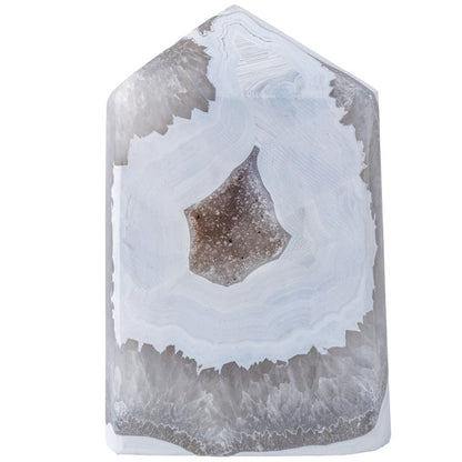 White Agate Polished Point - Extra Large - Crystal Nest