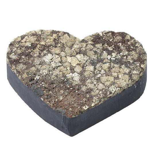 Pyrite on Basalt Heart - Crystal Nest