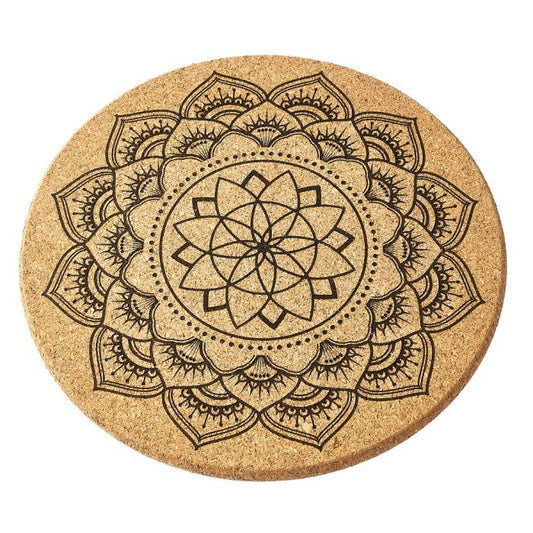 Lotus Flower Crystal Grid Cork Board | Manifestation & Energy Healing Grid - Crystal Nest