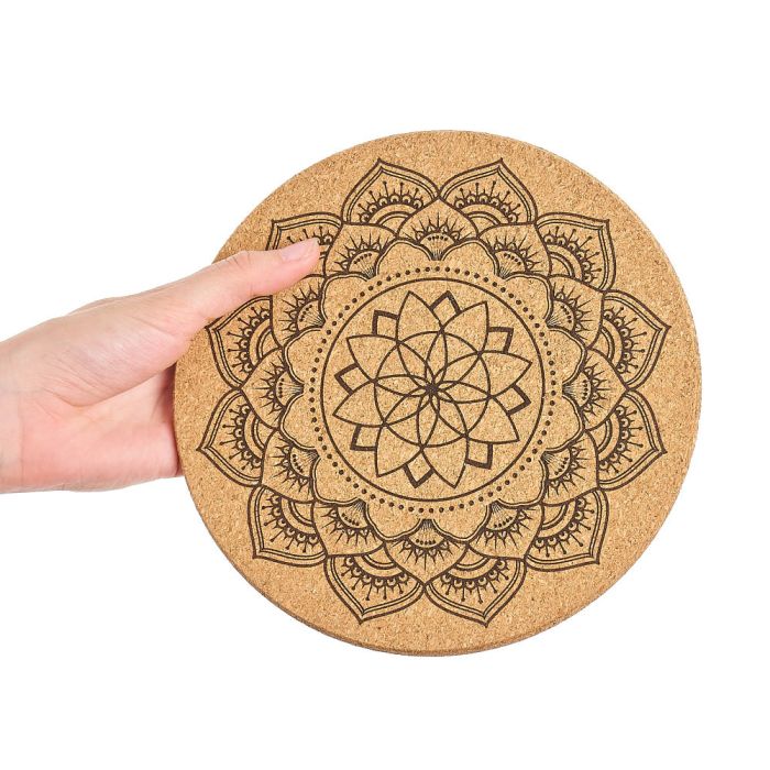 Lotus Flower Crystal Grid Cork Board | Manifestation & Energy Healing Grid - Crystal Nest