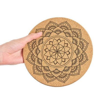 Lotus Flower Crystal Grid Cork Board | Manifestation & Energy Healing Grid - Crystal Nest