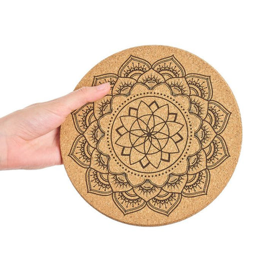 Lotus Flower Crystal Grid Cork Board | Manifestation & Energy Healing Grid - Crystal Nest