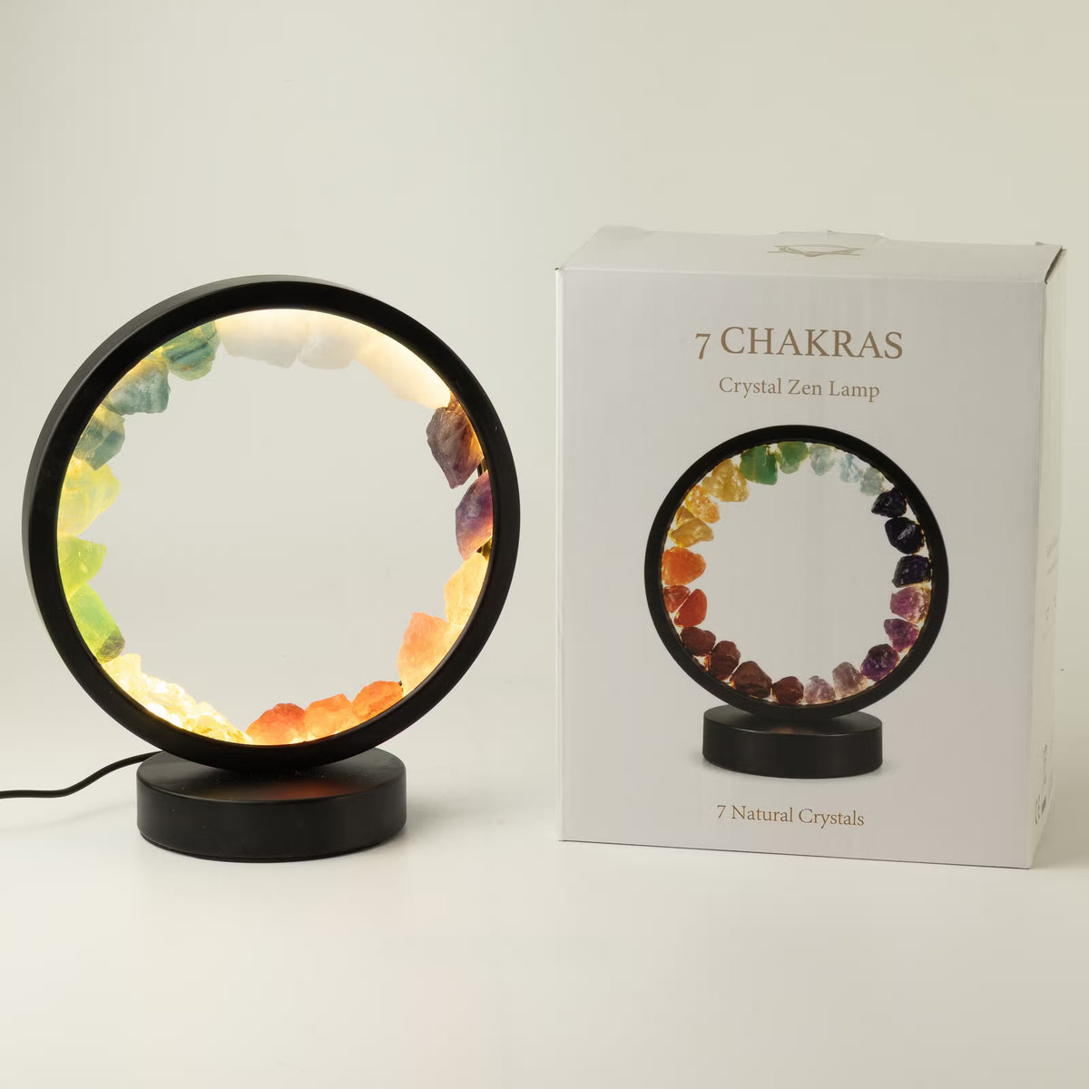 Rainbow Chakra Crystal Halo USB Lamp