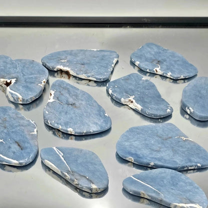 Polished Angelite Crystal Slice - Crystal Nest