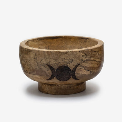 Small Ritual Bowl | Mango Wood Incense Holder & Smudge Bowl - Crystal Nest