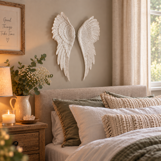 Pair of Large Glitter Angel Wings