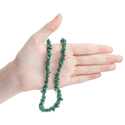 Malachite Crystal Chip Necklace - Crystal Nest