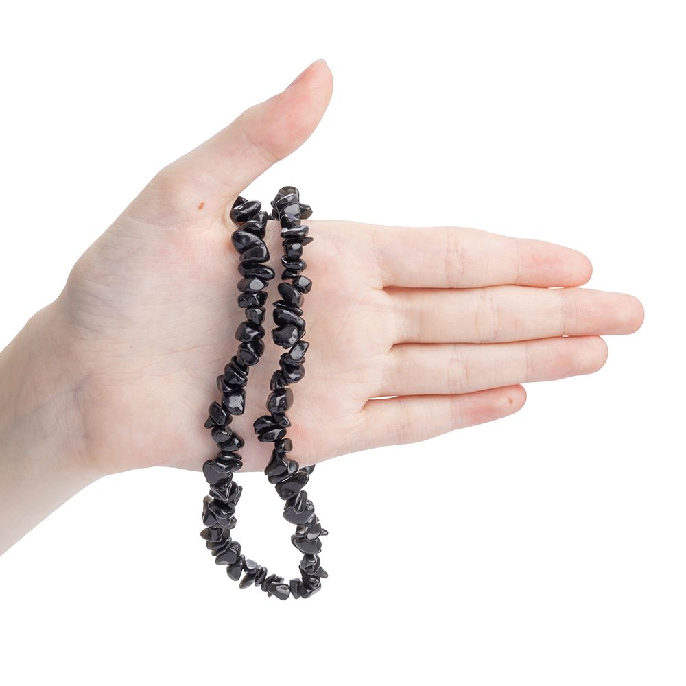 Black Obsidian Crystal Chip Necklace