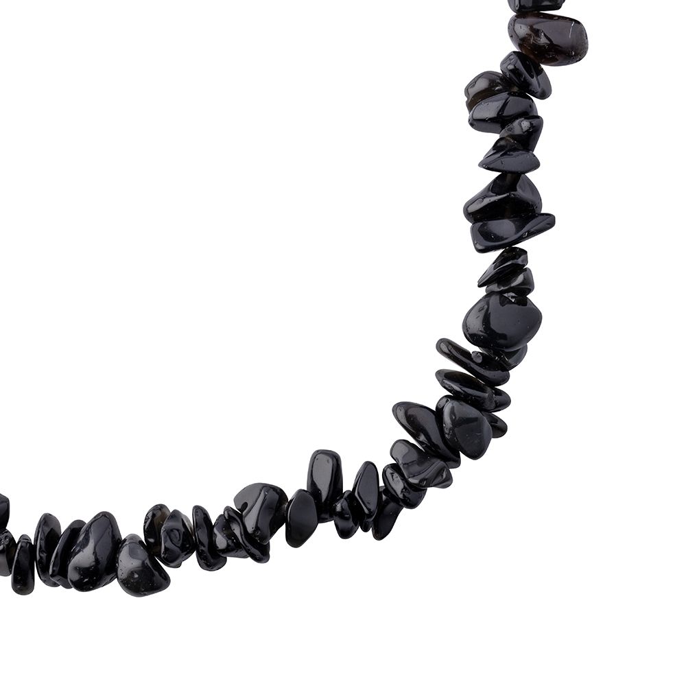Black Obsidian Crystal Chip Necklace