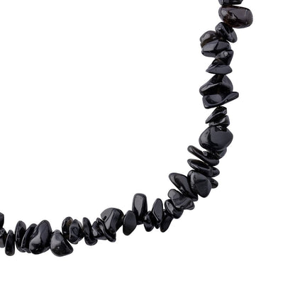 Black Obsidian Crystal Chip Necklace