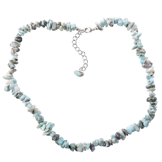 Larimar Crystal Chip Necklace - Crystal Nest