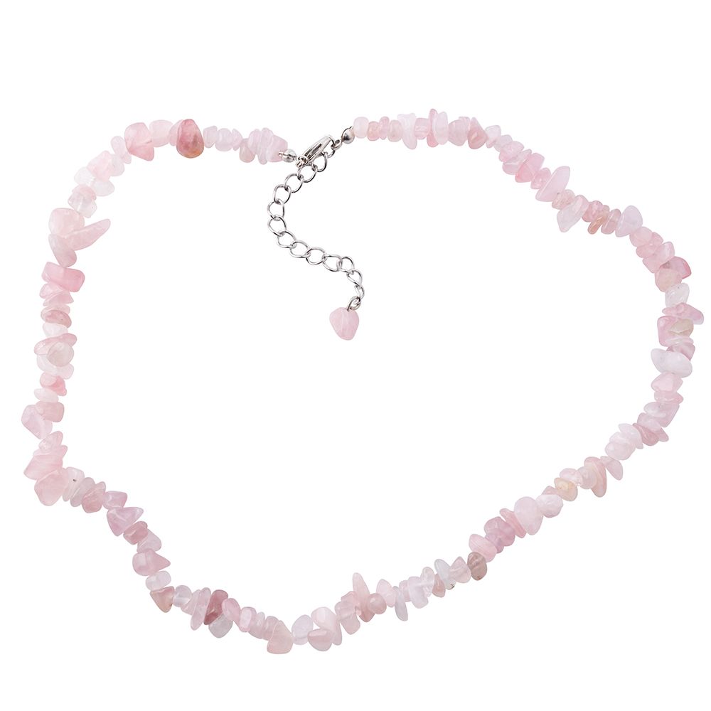 Rose Quartz Crystal Chip Necklace - Crystal Nest