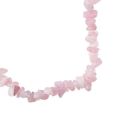 Rose Quartz Crystal Chip Necklace - Crystal Nest