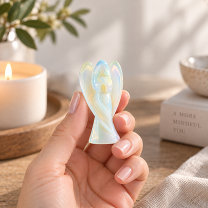 Opalite Angel Mary | 7.5cm - Crystal Nest