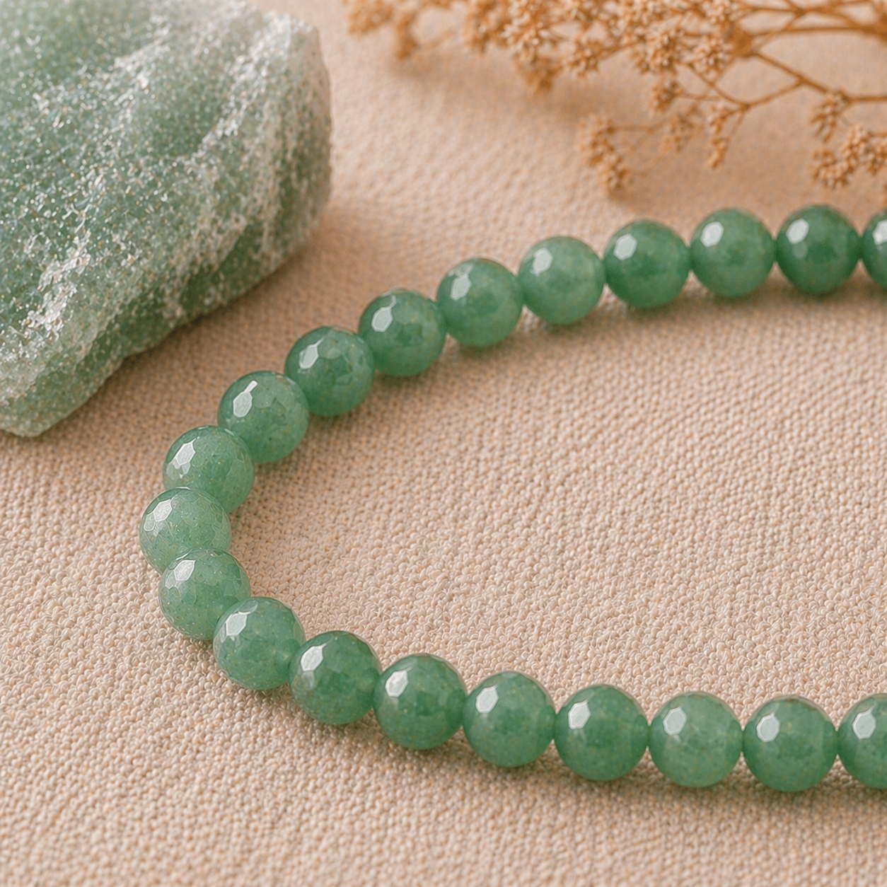 Invite Abundance | Green Aventurine Energy Bracelet (4mm) - Crystal Nest