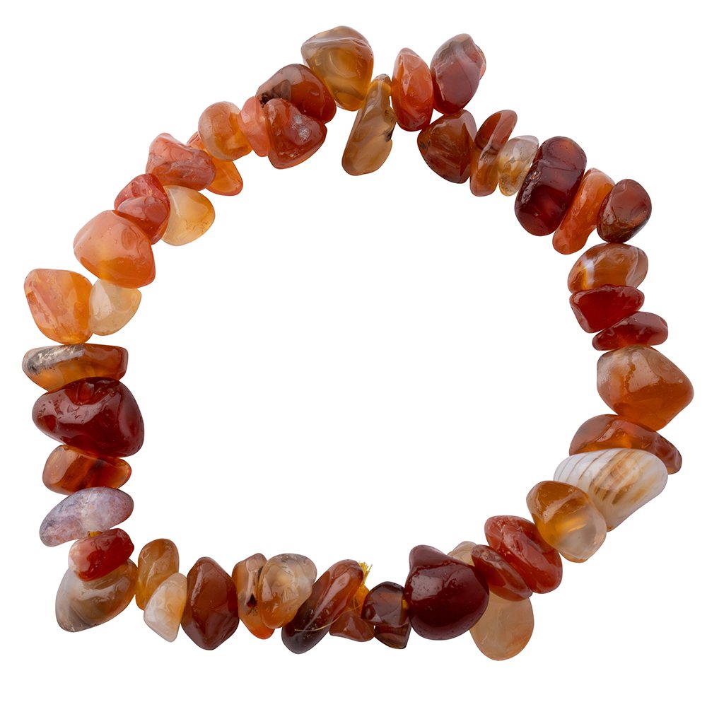 Carnelian Crystal Chip Bracelet - Crystal Nest