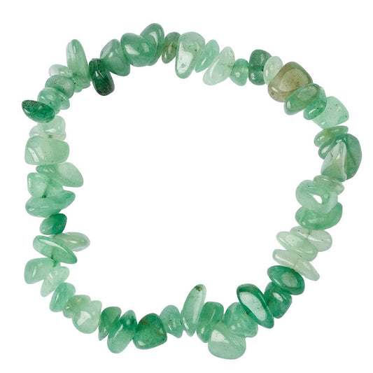 Green Aventurine Crystal Chip Bracelet - Crystal Nest