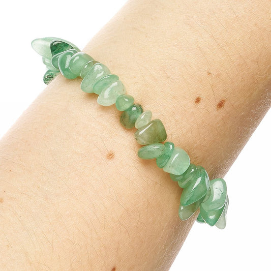 Green Aventurine Crystal Chip Bracelet - Crystal Nest