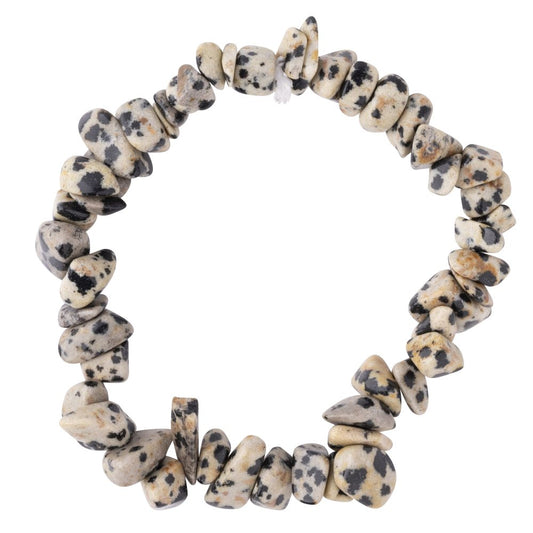 Dalmatian Jasper Chip Bracelet - Crystal Nest