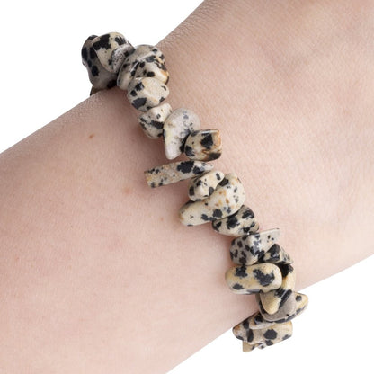 Dalmatian Jasper Chip Bracelet - Crystal Nest