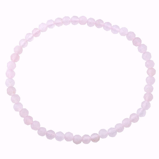 Open Your Heart | Rose Quartz Energy Bracelet (4mm) - Crystal Nest