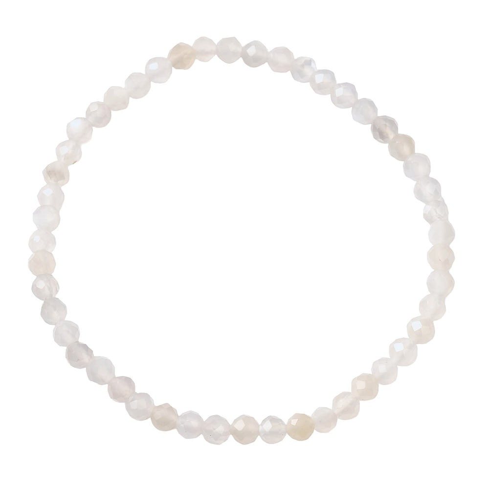 Trust Your Intuition | Rainbow Moonstone Energy Bracelet (4mm) - Crystal Nest