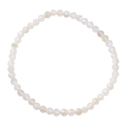 Trust Your Intuition | Rainbow Moonstone Energy Bracelet (4mm) - Crystal Nest