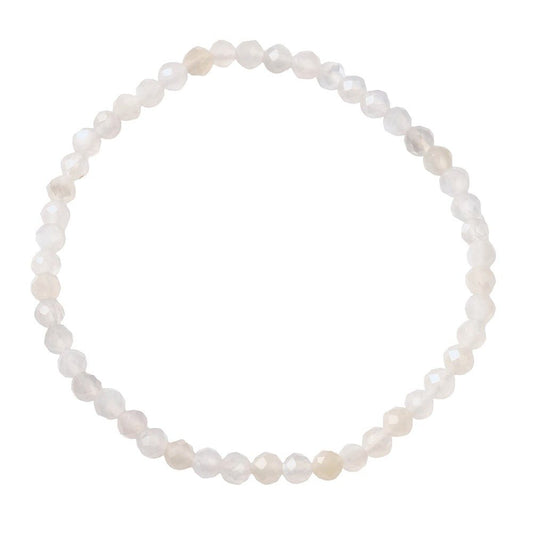 Trust Your Intuition | Rainbow Moonstone Energy Bracelet (4mm) - Crystal Nest