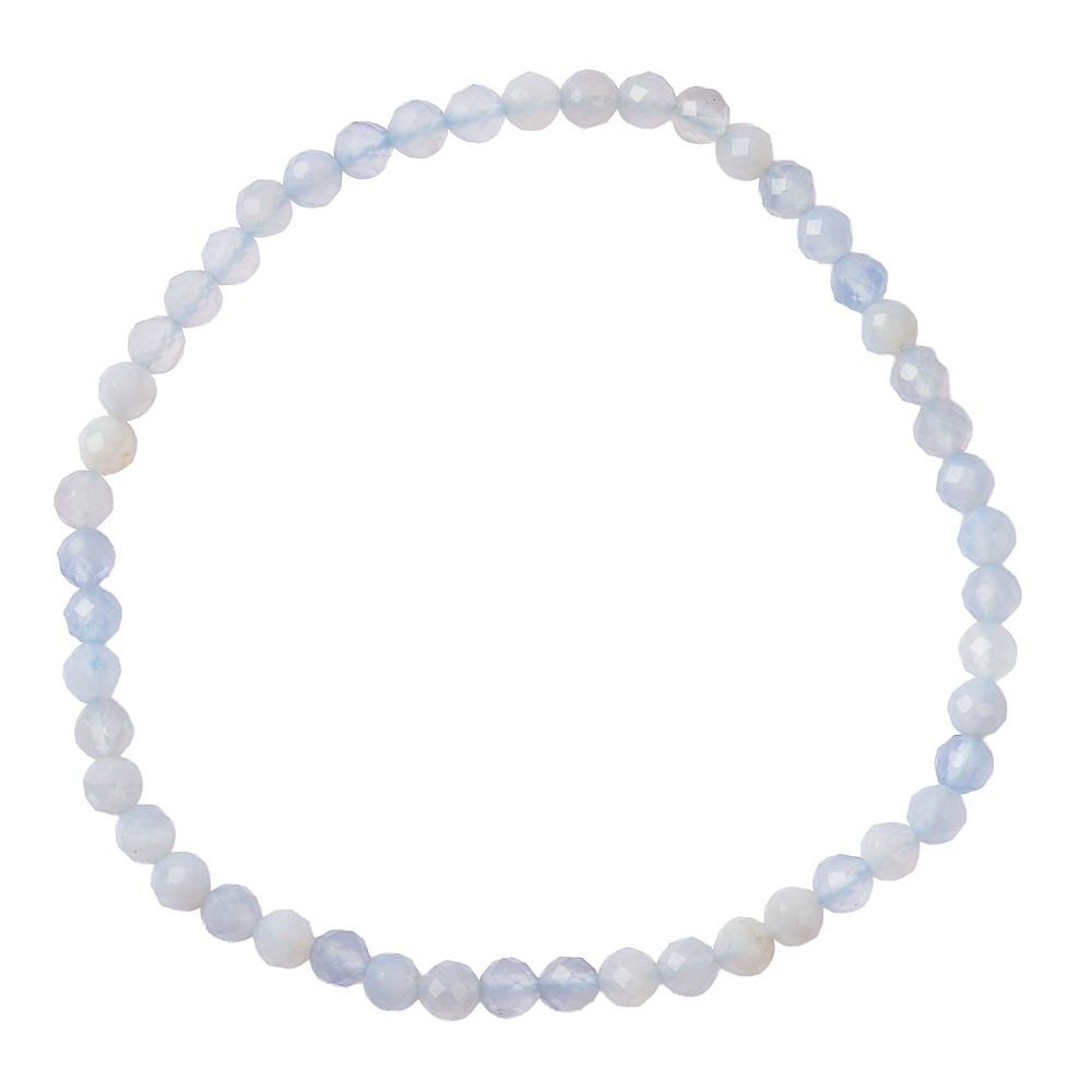 Speak With Ease | Blue Lace Agate Energy Bracelet (4mm) - Crystal Nest