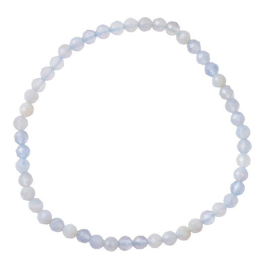 Speak With Ease | Blue Lace Agate Energy Bracelet (4mm) - Crystal Nest