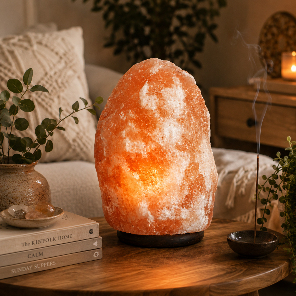 Himalayan Salt Lamp XL – Hand-Carved Natural Crystal