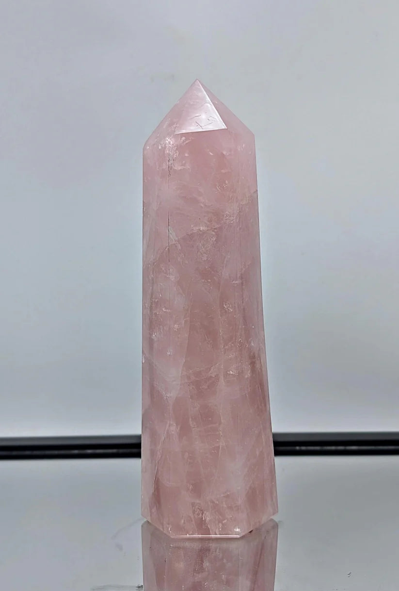 Large Rose Quartz Crystal Prism | 1-1.15kg - Crystal Nest