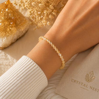 Attract Abundance | Citrine Energy Bracelet (4mm) - Crystal Nest