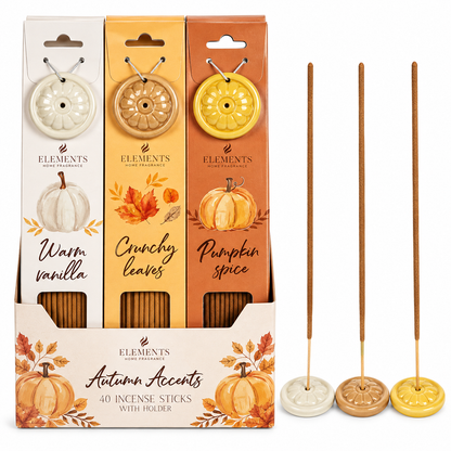 Autumn Incense Stick Gift Set | Pumpkin Spice, Warm Vanilla & Crunchy Leaves