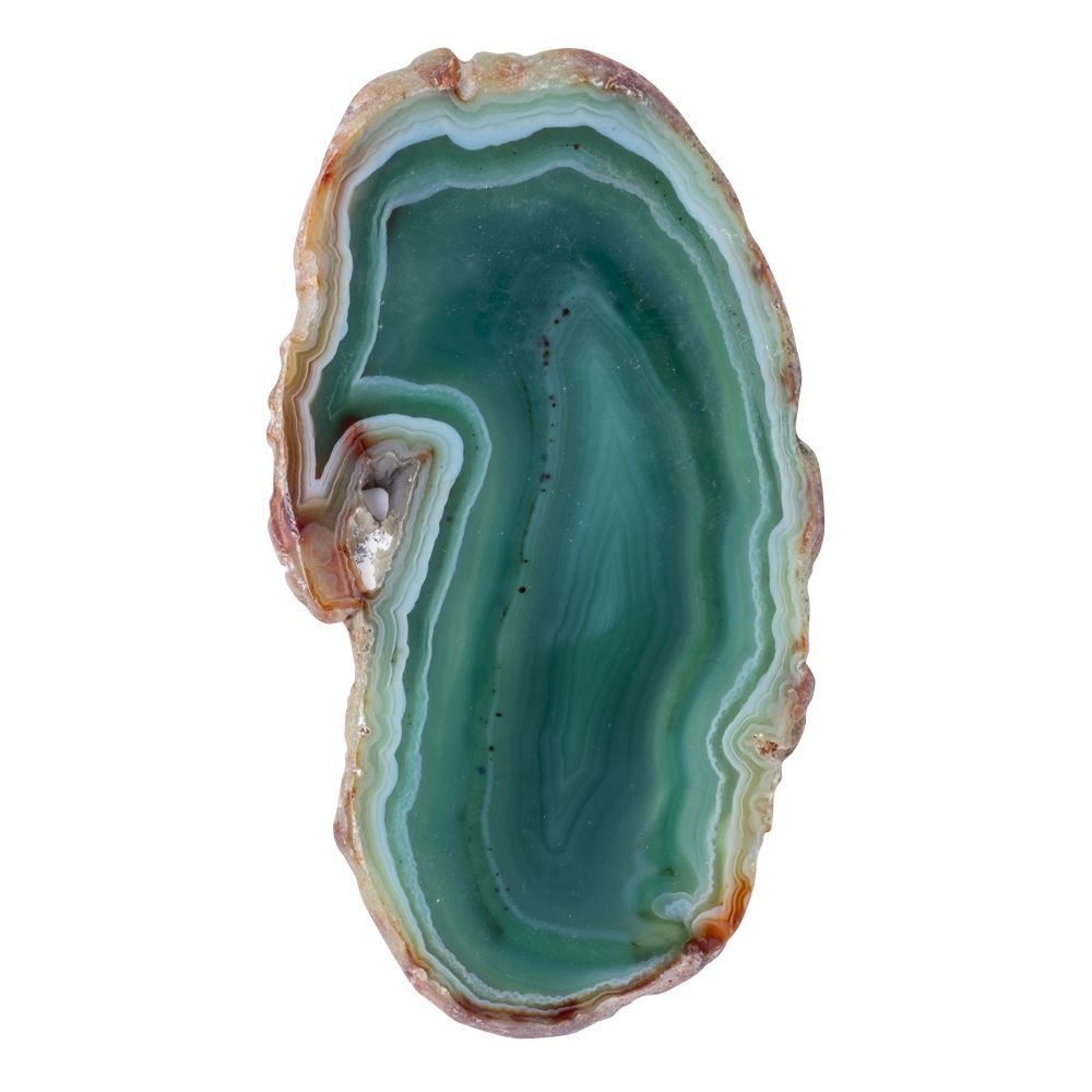 Green Agate Slice - Crystal Nest