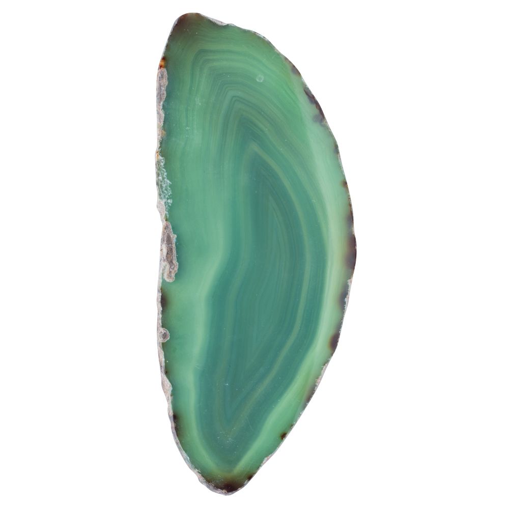 Green Agate Slice - Crystal Nest