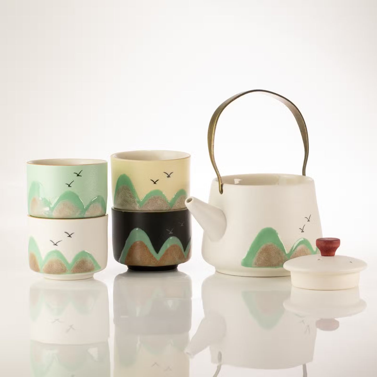 Japanese Tea Ceremony Set | Ceramic Teapot & Cup Gift Set