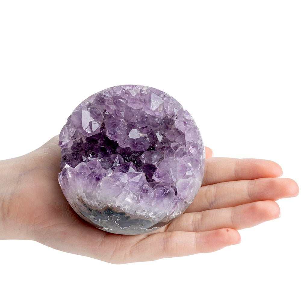 Amethyst Geode Sphere | Natural Crystal Cluster Ball