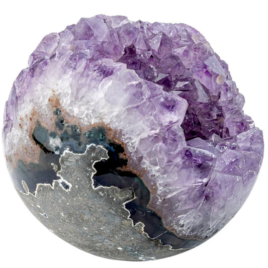Amethyst Geode Sphere | Natural Crystal Cluster Ball