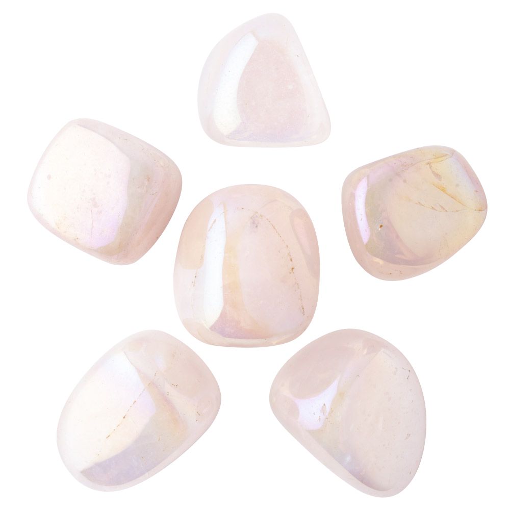 Rose Aura Quartz Tumblestone - Medium