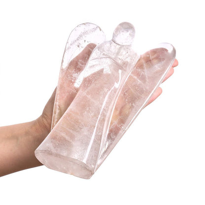 Clear Quartz Crystal Guardian Angel | Extra Large - Crystal Nest