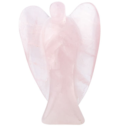 Rose Quartz Guardian Angel | Extra Large - Crystal Nest