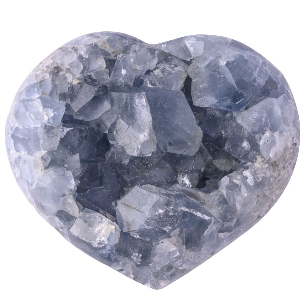 Celestite Heart Crystal - Crystal Nest