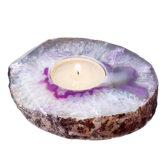 Purple Agate Tealight Holder