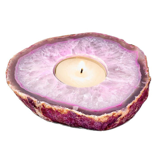 Pink Agate Tealight Holder