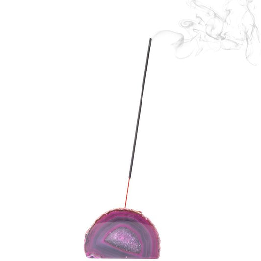 Pink Agate Incense Holder