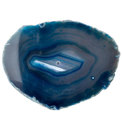 Blue Agate Incense Holder | Natural Crystal Slice